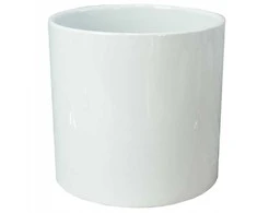 Polnix Dekoratyvinis gėlių vazonas Piano D13cm H14cm keraminis/baltas