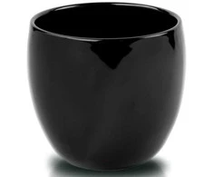 Polnix Dekoratyvinis gėlių vazonas Piano D15cm H12cm keraminis/juodas