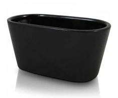 Polnix Dekoratyvinis gėlių vazonas Piano 17x8x8cm keraminis/juodas