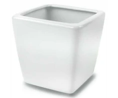 Polnix Dekoratyvinis gėlių vazonas Piano 14x14cm keraminis/baltas