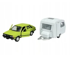 POLONEZ 1500 MR'78 + KEMPINGO PRIEKABA 1:34 ATIDARYMO DURYS WELLY RETRO