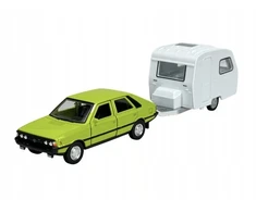POLONEZ 1500 MR'78 + KEMPINGO PRIEKABA 1:34 ATIDARYMO DURYS WELLY RETRO