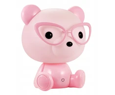 Polux Led naktinė lempa BEAR GLASSES Rožinė 2.5W