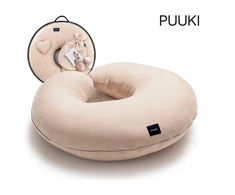 Poofi PUUKI Kūdikių maitinimo pagalvė Ekologiška medvilnė Croissant Nougat