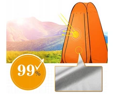 POP-UP persirengimo kambario palapinė 190X120cm PAPLŪDIMAS SU LANGU IR TRANSPORTO KREPŠE