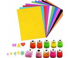 POPIERIAUS 10 Vnt. GLITTER SHEET A4 „pasidaryk pats“ dekoratyvus