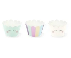 Party Deco Popierinės formelės keksams PartyDeco 5x7.5x5cm/6vnt. Unicorn