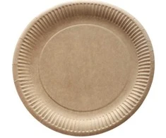 Popierinės lėkštės ø22.5cm/100vnt. rudos