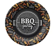 Popierinės lėkštės BBQ Party Paw 23cm/8vnt.
