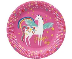 Popierinės lėkštės Fairy Unicorn Paw 23cm/8vnt.