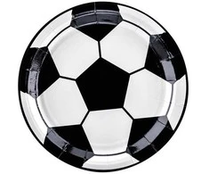 Party Deco Popierinės lėkštutės "Futbolas" 18cm 6 vnt