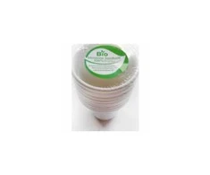 Popierinės stiklinės Bio Spino 250ml/Ø73mm/10vnt. baltos