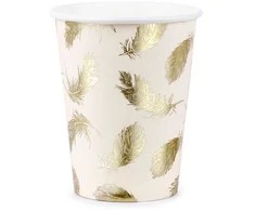 Popierinės stiklinės PartyDeco 260ml/Ø7.44cm/6vnt. Lovely Swan