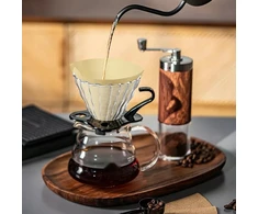Popierius 100 vienetų vienkartinis kūginis kavos filtras, nebalintas natūralus