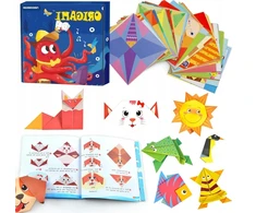 POPIERIUS ORIGAMI 108 LAPAI Kūrybinis „pasidaryk pats“ rinkinys vaikams