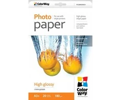 ColorWay Photo Paper, 20 sheets | High Glossy | 180 g/m² | A3+