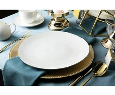 Porcelianinė pietų lėkštė BELLA CREAM GOLD, ø 26 cm