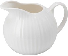 Porcelianinis indelis grietinėlei BONE RIBBED, baltos s., 400 ml