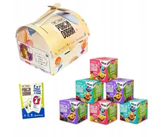 Porcja Dobra DĖŽĖS RINKINYS VAIKAI DOVANA su MIX SNACK KORTELĖMIS