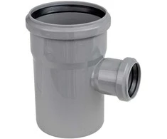 PP HT vidaus kanalizacijos trišakis PIPELIFE, DN110 x 110 x 90°, pilkos sp.