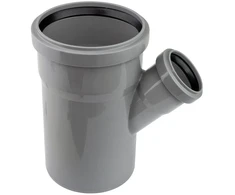 PP HT vidaus kanalizacijos trišakis PIPELIFE, DN110 x 50 x 45°, pilkos sp.