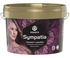 Prailginto džiūvimo lubų dažai ESKARO SYMPATHIA, visiškai matiniai, baltos sp., 2,85 l