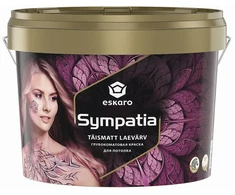 Prailginto džiūvimo lubų dažai ESKARO SYMPATHIA, visiškai matiniai, baltos sp., 0,95 l