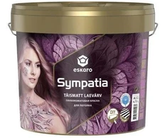 Prailginto džiūvimo lubų dažai ESKARO SYMPATHIA, visiškai matiniai, baltos sp., 4,75 l