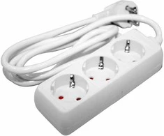Besk Prailgintuvas 3 Lizdų 1,5m 3x1,5mm² Juodas su įžeminimu