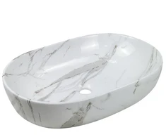 Praustuvas INVENA FLORINA, 51 x 40 cm, balto marmuro sp.