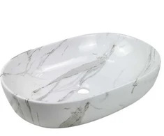 Praustuvas INVENA FLORINA, 51 x 40 cm, pilko marmuro sp.