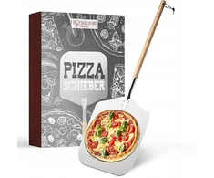 PREMIUM PICZA SPATCHER PAGAMINTA IŠ NERŪDijančiojo PLIENO IR BUKO MEDIENOS