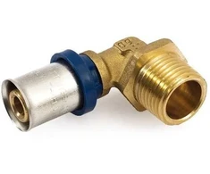 Presuojama alkūnė GENERAL FITTINGS, DN18 x 1/2, išorinis sr.