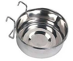 Prie sienos tvirtinamas dubenėlis graužikams Flamingo 290ml metalinis