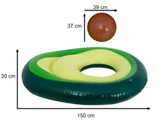 PRIEMONĖS ČIŪŽIS PLAUKIAMS AVOKADU SU SĖKLŲ KUMULIALU DIDELIS PONTOO 150cm XL