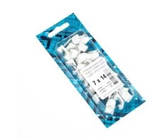 Prikalamos apkabos plokštiems laidams BALTPLAST 7x14 baltos sp., 25 vnt.