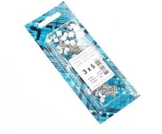 Prikalamos apkabos plokštiems laidams BALTPLAST 3x5 baltos sp., 25 vnt.
