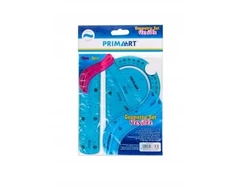 Prima Art Mokyklinis geometrijos rinkinys flexi 3 elementai