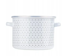 Prima Deco JGS emaliuotas puodas 12 cm su plastikiniu korio dangteliu