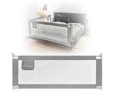 PRIMABOBO Apsauginis bėgelis lovai CLASSIC 180cm vaikams HIGH Pilkas