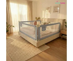 PRIMABOBO apsauginis turėklas lovai CLASSIC 200x140cm 3 vnt Sulankstomas PILKA