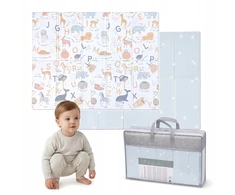 PRIMABOBO Porolono kilimėlis vaikams 120x180 Dvipusis sulankstomas + krepšys BEIGE