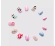 Primark Lipnūs nagų antgaliai dirbtiniai mini nagai 24vnt Disney princesės Ariel