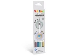 Primo Spalvoti pieštukai - Minabella - Metaliniai - Šešiakampiai - Ø 3,8 mm - 6 spalvų