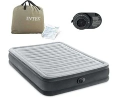 Pripučiamas čiužinys 191x137x33 cm su įmontuotu elektriniu siurbliu INTEX 67768ND
