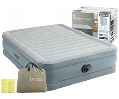 Pripučiamas čiužinys, dvigulė miegamoji lova su pompa 230V Intex 64824ND