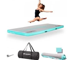 Pripučiamas mankštos kilimėlis inSPORTline Airstunt 300 x 100 x 10 cm, baltas