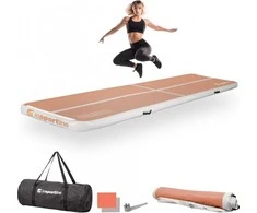 Pripučiamas mankštos kilimėlis inSPORTline Airstunt 400 x 100 x 10 cm Mocha Mousse
