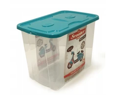 Product Placement PUDEŁKO NA ZABAWKI POJEMNIK PLASTIKOWY 64 L KÓŁKA POKRYWA SKUTER