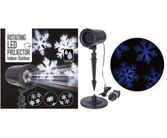 KOOPMAN Projektorius SNOWFLAKE, 4 LED, 8 W, IP44 adapteris